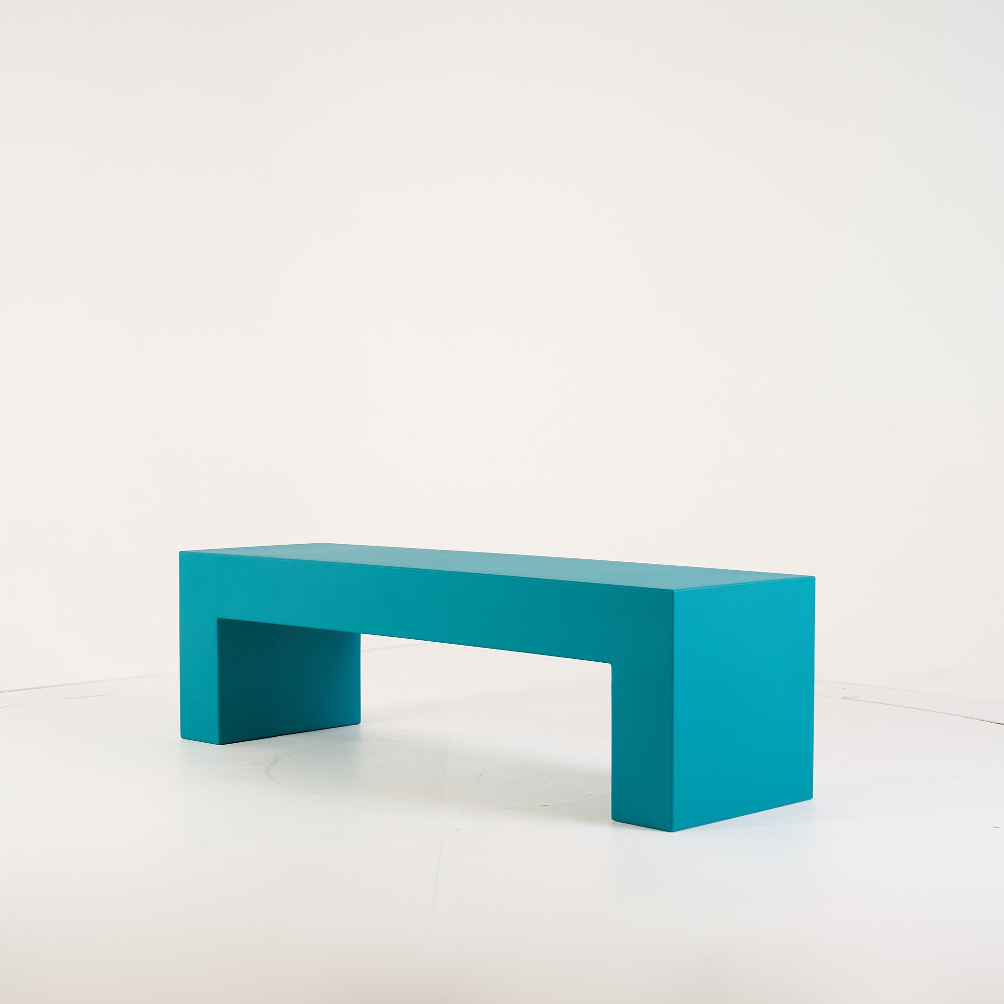 Vignelli Bench 60" by Heller in Medium / Turquoise | Floor Sample – Very Good | Shop Now | MO-HLR-1034_28-1362-Hero Image-7