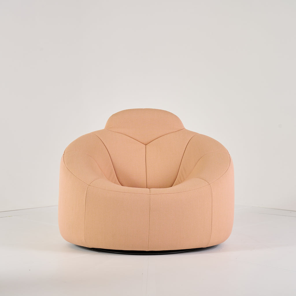 Pumpkin Swivel Armchair by Ligne Roset in High Back / Steelcut Trio / Saumon | Floor Sample – Very Good | Shop Now | MO-LIR-14110160-1215-Hero Image-5