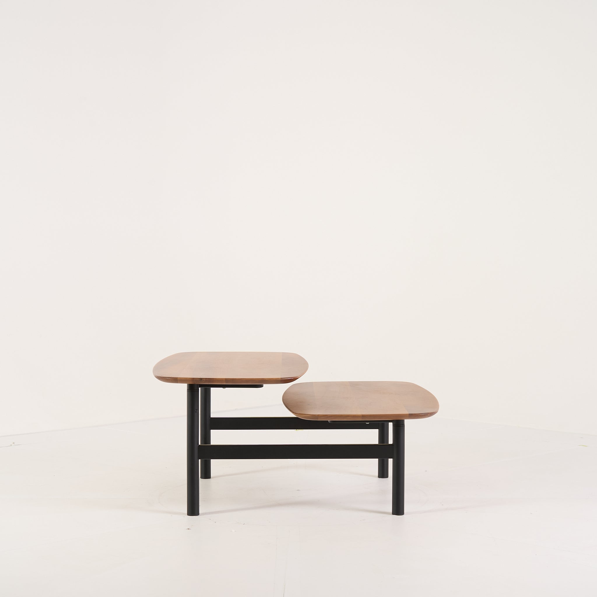 Pantographe Low Table by Ligne Roset in Walnut Top, Black Lacquered Base | Floor Sample – Very Good | Shop Now | MO-LIR-005HFV1N-1159-Hero Image-3