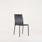 Slim Chair by Ligne Roset in Black Leather Upholstery / Steel Structure | Pristine | Shop Now | MO-LIR-10265115-1169-Hero Image-2