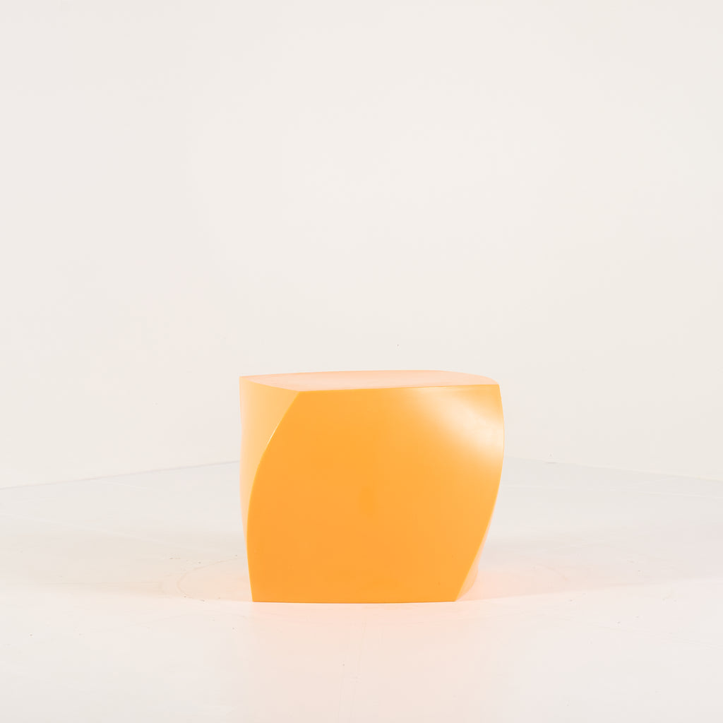 Gehry Left Twist Cube by Heller in Yellow | Well Loved – Fair | Shop Now | MO-HLR-1016_03-1399-Hero Image-6