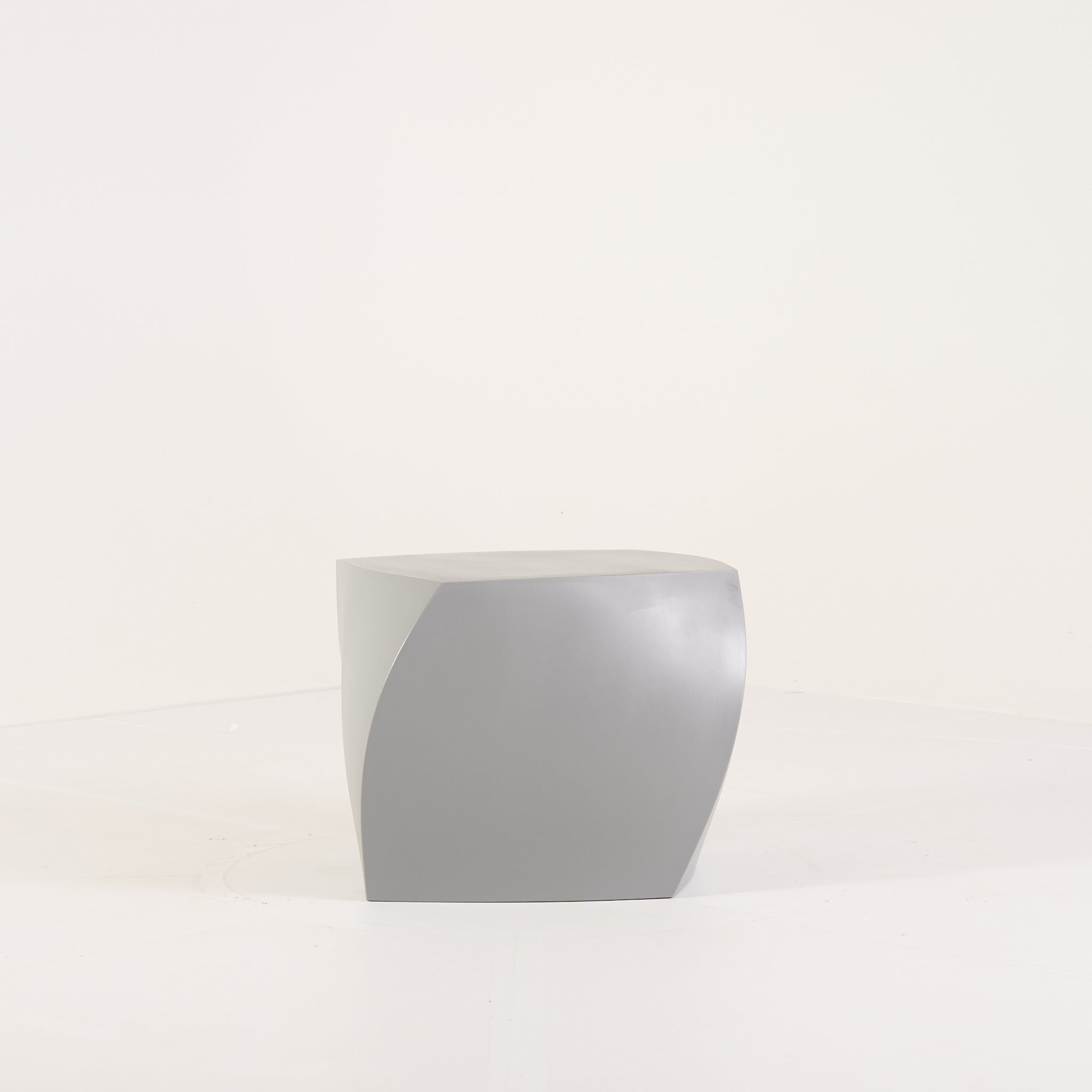 Gehry Left Twist Cube by Heller in Silver | Gently Used – Good | Shop Now | MO-HLR-1016_28-1390-Hero Image-1