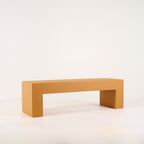 Vignelli Bench by Heller in Medium / Ochre | Well Loved – Fair | Shop Now | MO-HLR-1034_31-1365-Hero Image-2