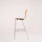 Vico Duo Barstool by Fritz Hansen in Oak / Chrome | Floor Sample – Very Good | Shop Now | MO-FHA-VM118-81-Hero Image-5
