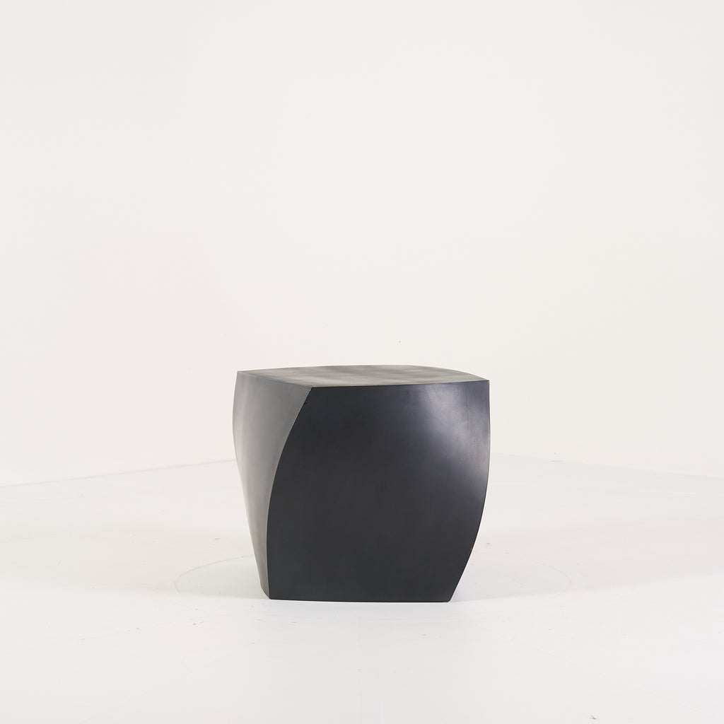 Gehry Left Twist Cube by Heller in Black | Well Loved – Fair | Shop Now | MO-HLR-1016_06-1402-Hero Image-1