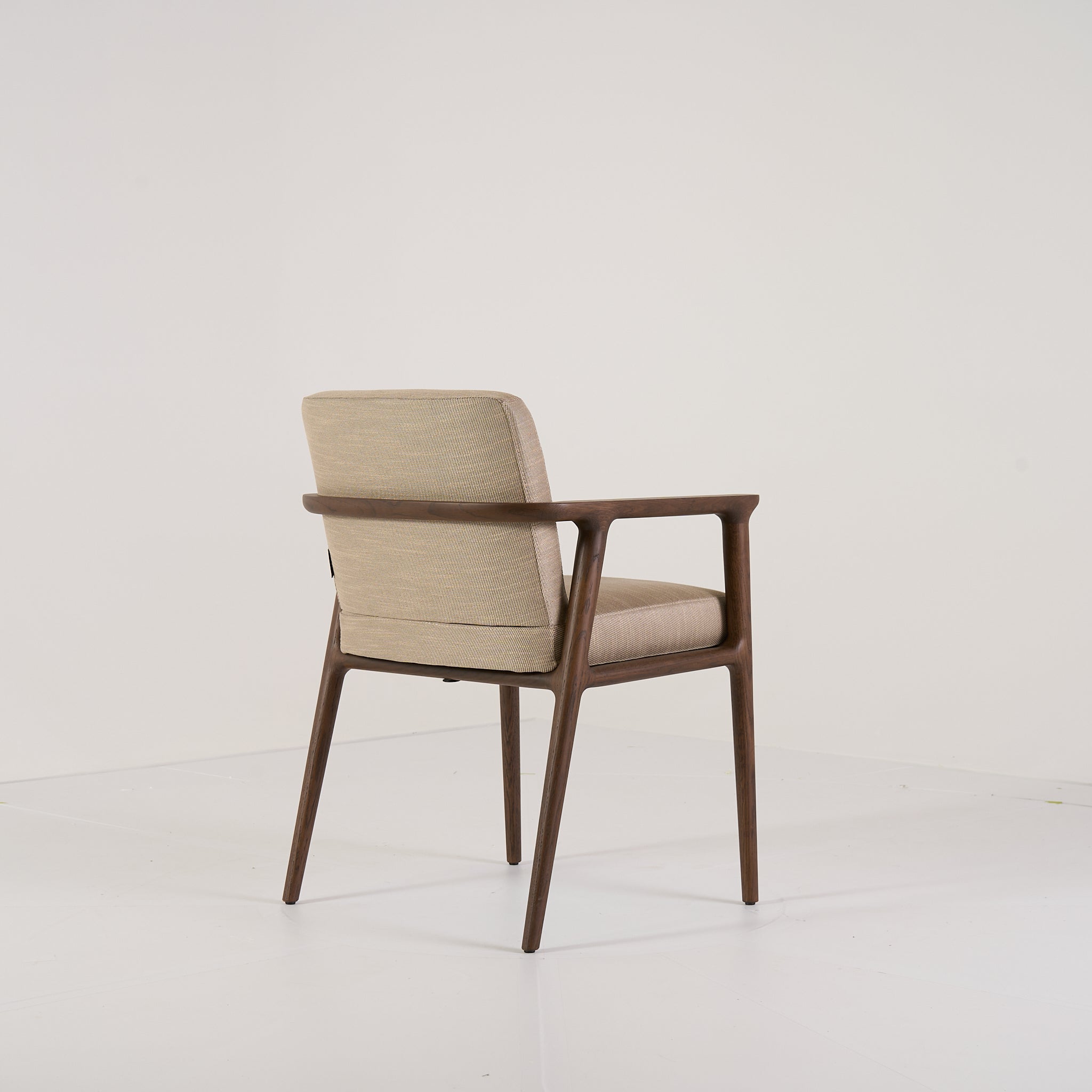 Zio Dining Chair by Moooi in Ronan, Gravel, Cinnamon | Open Box – Excellent | Shop Now | MO-MOO-8718282742571-143-Hero Image-3