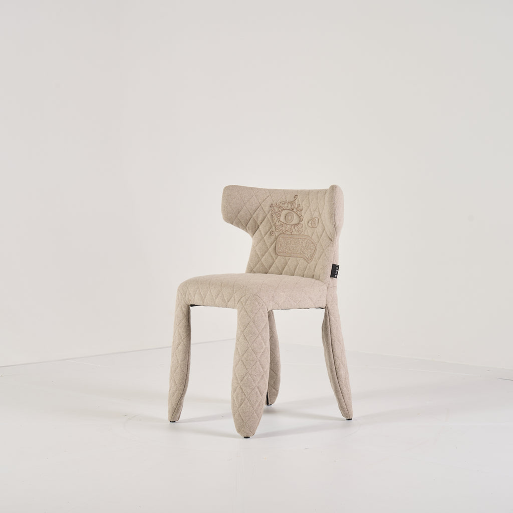 Monster Chair (with Arms) by Moooi in Custom Embroidered Divina Melange | Floor Sample – Very Good | Shop Now | MO-MOO-MOSMC_M_DM-180-Hero Image-6
