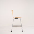 Series 7 Counter Stool by Fritz Hansen in Beech / Chrome | Floor Sample – Very Good | Shop Now | MO-FHA-3187-53-Hero Image-3