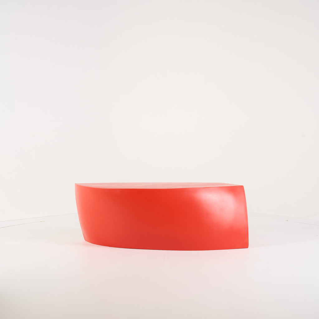 Gehry Bench by Heller in Red | Well Loved – Fair | Shop Now | MO-HLR-1018_02-1387-Hero Image-1