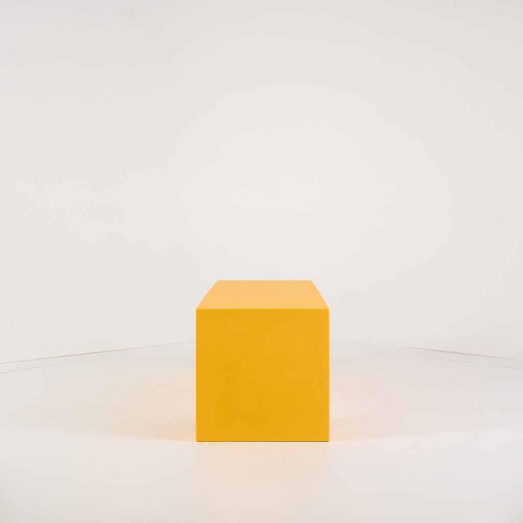 Vignelli Bench by Heller in Medium / Yellow | Floor Sample – Very Good | Shop Now | MO-HLR-1034_08-1361-Hero Image-3