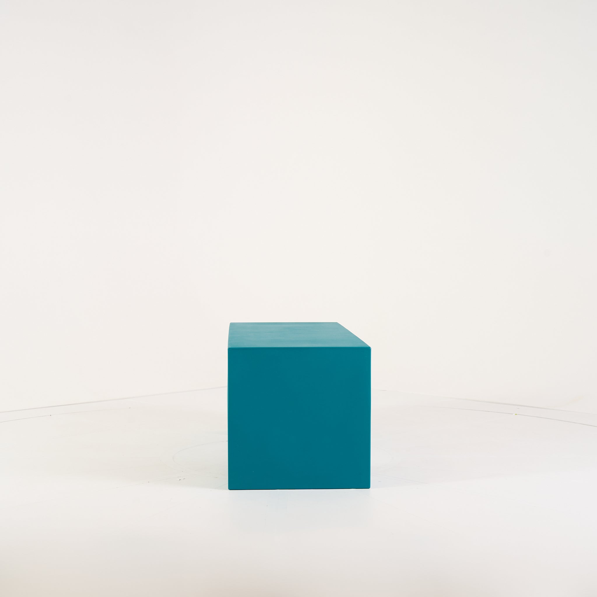 Vignelli Bench by Heller in Small / Turquoise | Floor Sample – Very Good | Shop Now | MO-HLR-1035_28-1354-Hero Image-6