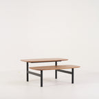 Pantographe Low Table by Ligne Roset in Walnut Top, Black Lacquered Base | Floor Sample – Very Good | Shop Now | MO-LIR-005HFV1N-1159-Hero Image-2