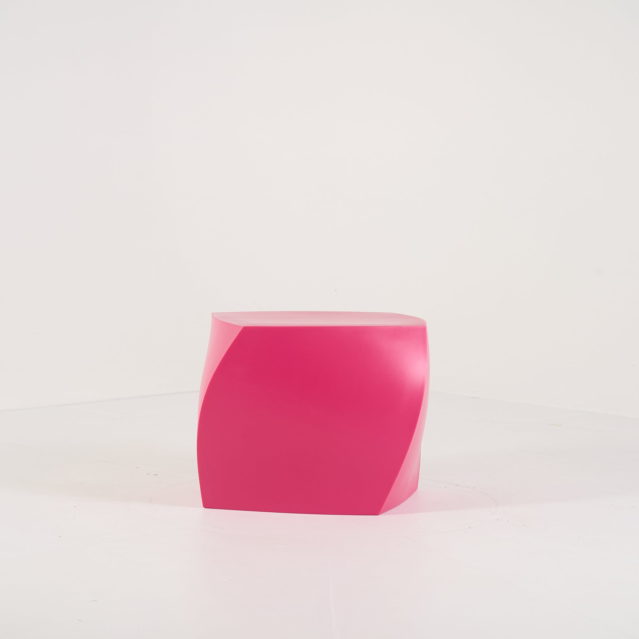 Gehry Left Twist Cube by Heller in Magenta | Floor Sample – Very Good | Shop Now | MO-HLR-1016_07-1394-Hero Image-6