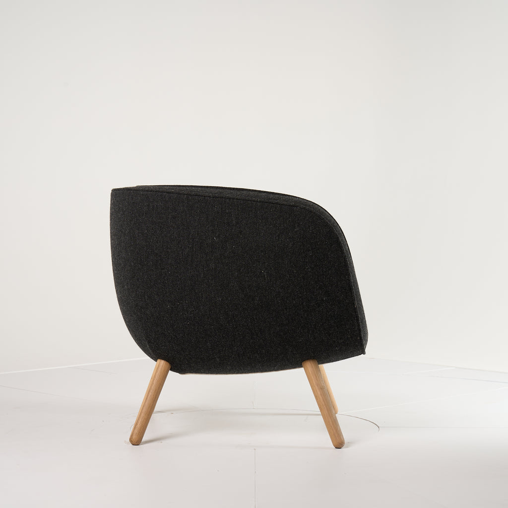 Via57  by Fritz Hansen in Hallingdal 180 - Charcoal  / Oak | Open Box – Excellent | Shop Now | MO-FHA-BI01-33-Hero Image-6