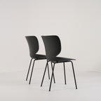 Hana Chairs Unupholstered Set of 2 by Moooi in Black/Black Non-Stacking | Gently Used – Good | Shop Now | MO-MOO-8718282380278-139-Hero Image-1