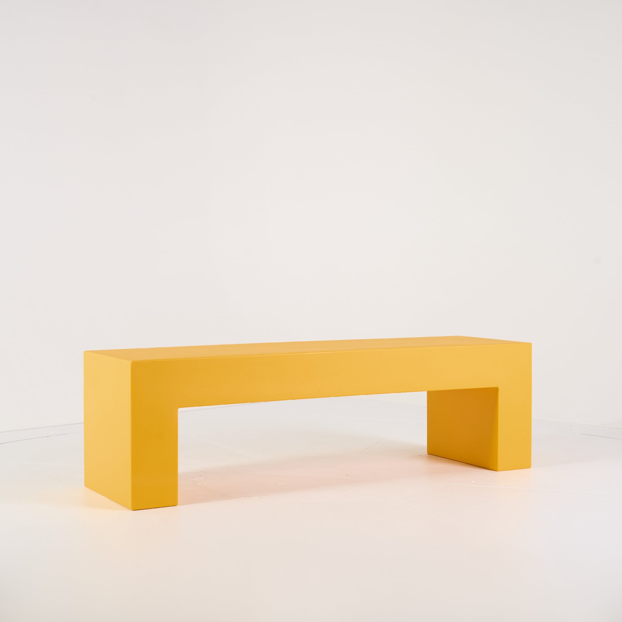 Vignelli Bench by Heller in Medium / Yellow | Floor Sample – Very Good | Shop Now | MO-HLR-1034_08-1361-Hero Image-2