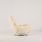 Manarola Swivelling Armchair by Ligne Roset in Alcantara Eggshell | Project Piece – As-Is | Shop Now | MO-LIR-14090200-1198-Hero Image-3