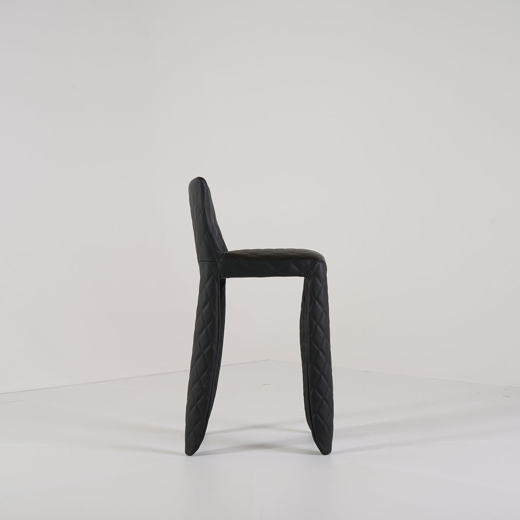 Monster Bar Stool Low (66cm Seat) by Moooi in Original Black Leather | Open Box – Excellent | Shop Now | MO-MOO-MOSMBX_B-178-Hero Image-3
