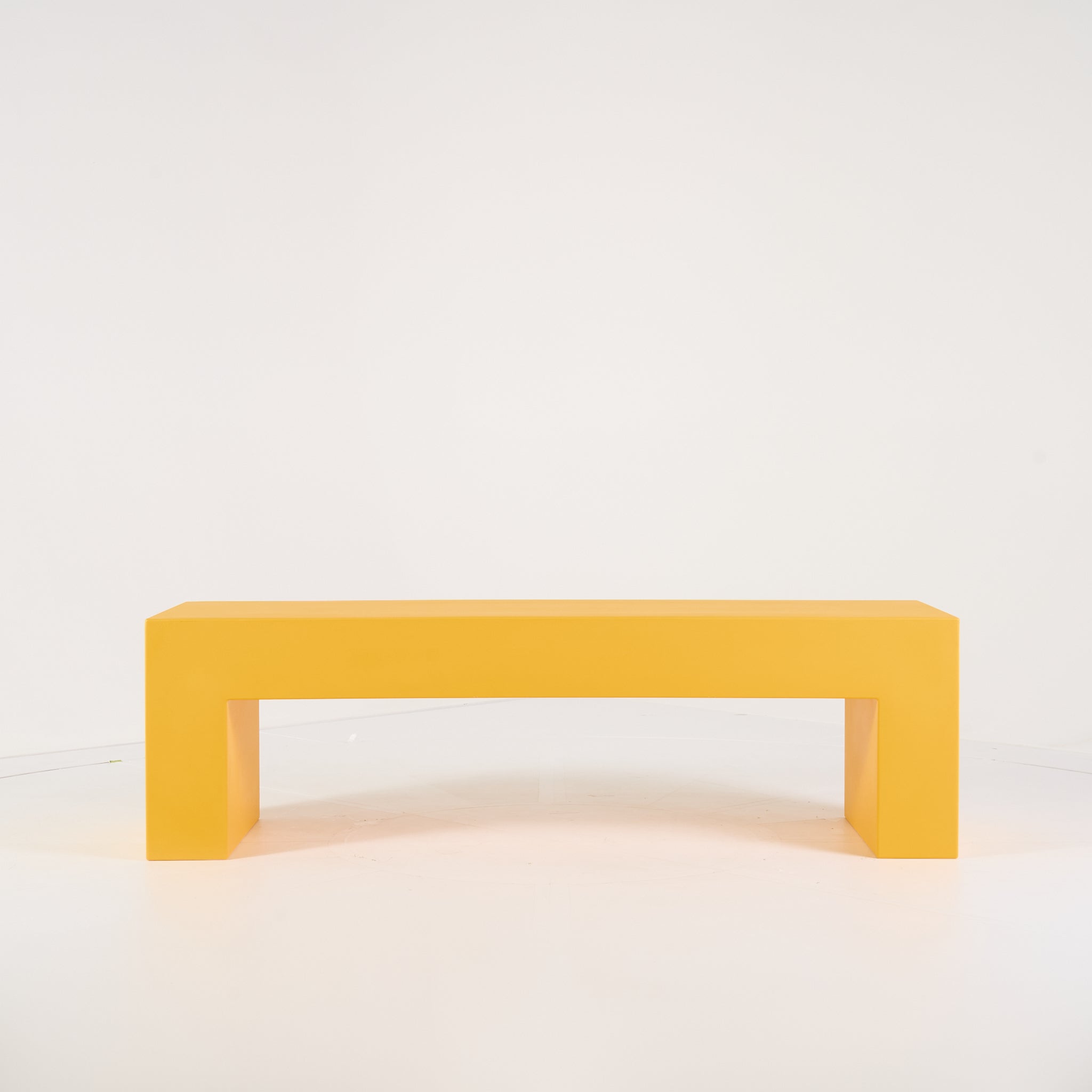 Vignelli Bench by Heller in Medium / Yellow | Floor Sample – Very Good | Shop Now | MO-HLR-1034_08-1361-Hero Image-1