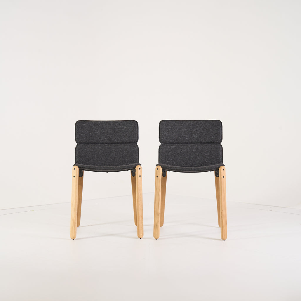 Paddock Chair Set of 2 by Ligne Roset in Feutre Anthracite | Open Box – Excellent | Shop Now | MO-LIR-10260880-1219-Hero Image-1