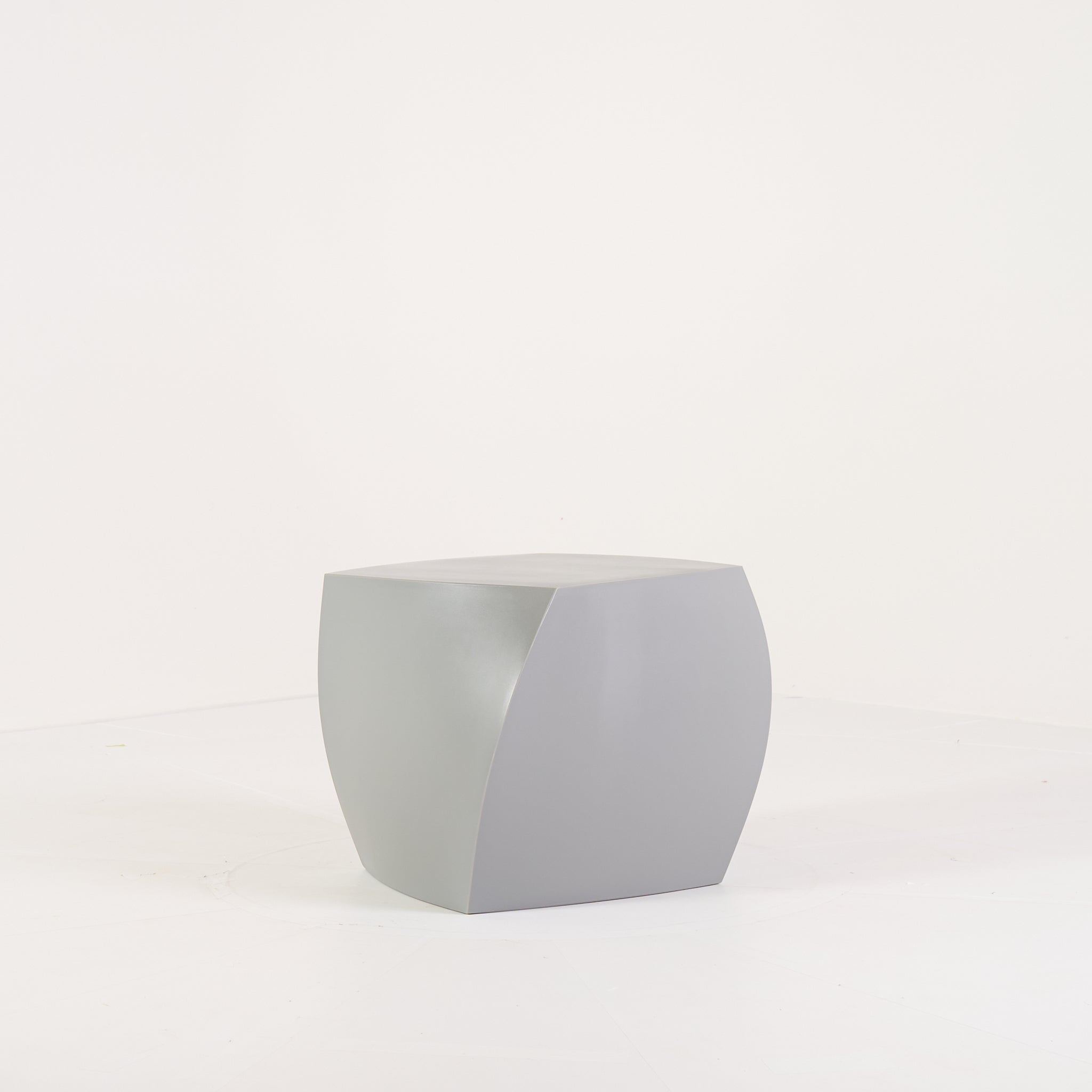 Gehry Left Twist Cube by Heller in Silver | Gently Used – Good | Shop Now | MO-HLR-1016_28-1390-Hero Image-2