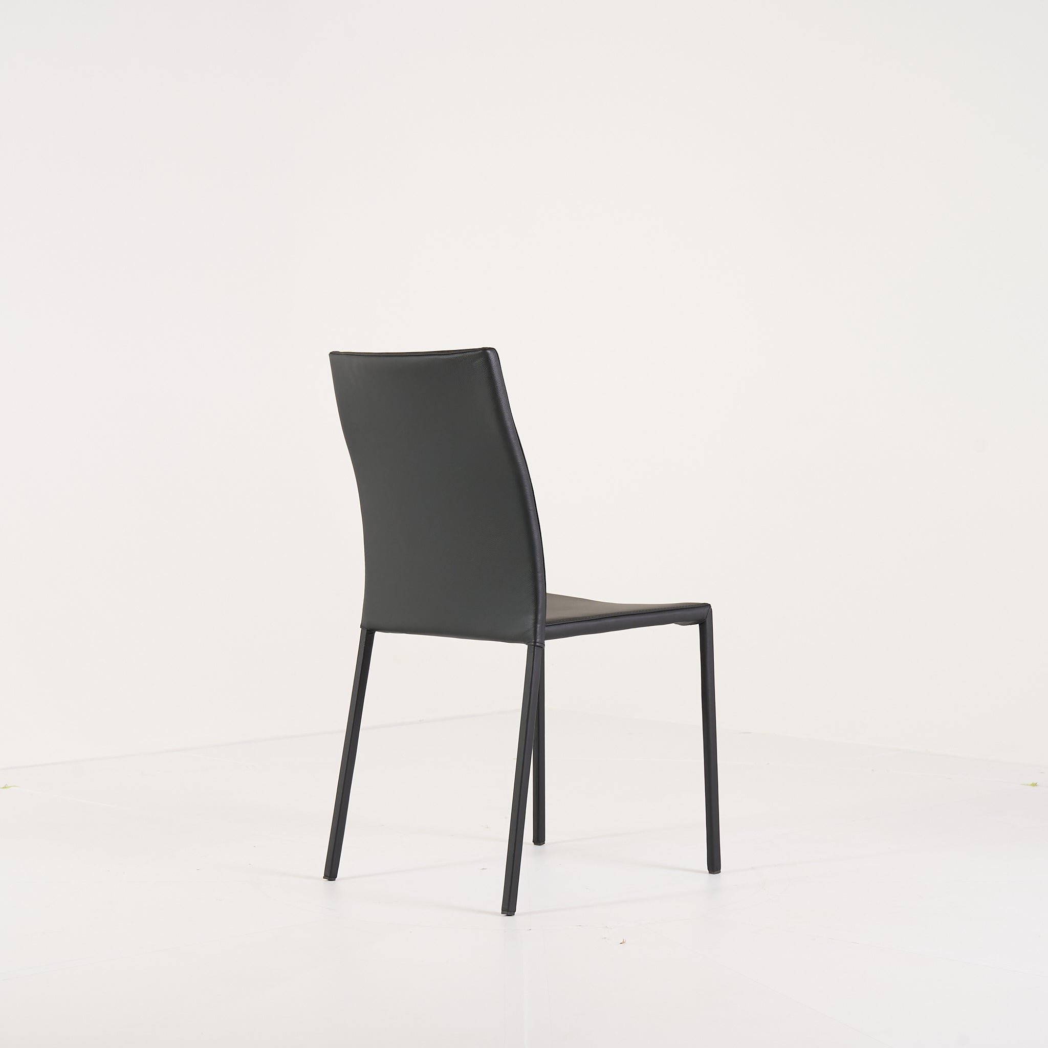 Slim Chair by Ligne Roset in Black Leather Upholstery / Steel Structure | Pristine | Shop Now | MO-LIR-10265115-1169-Hero Image-4
