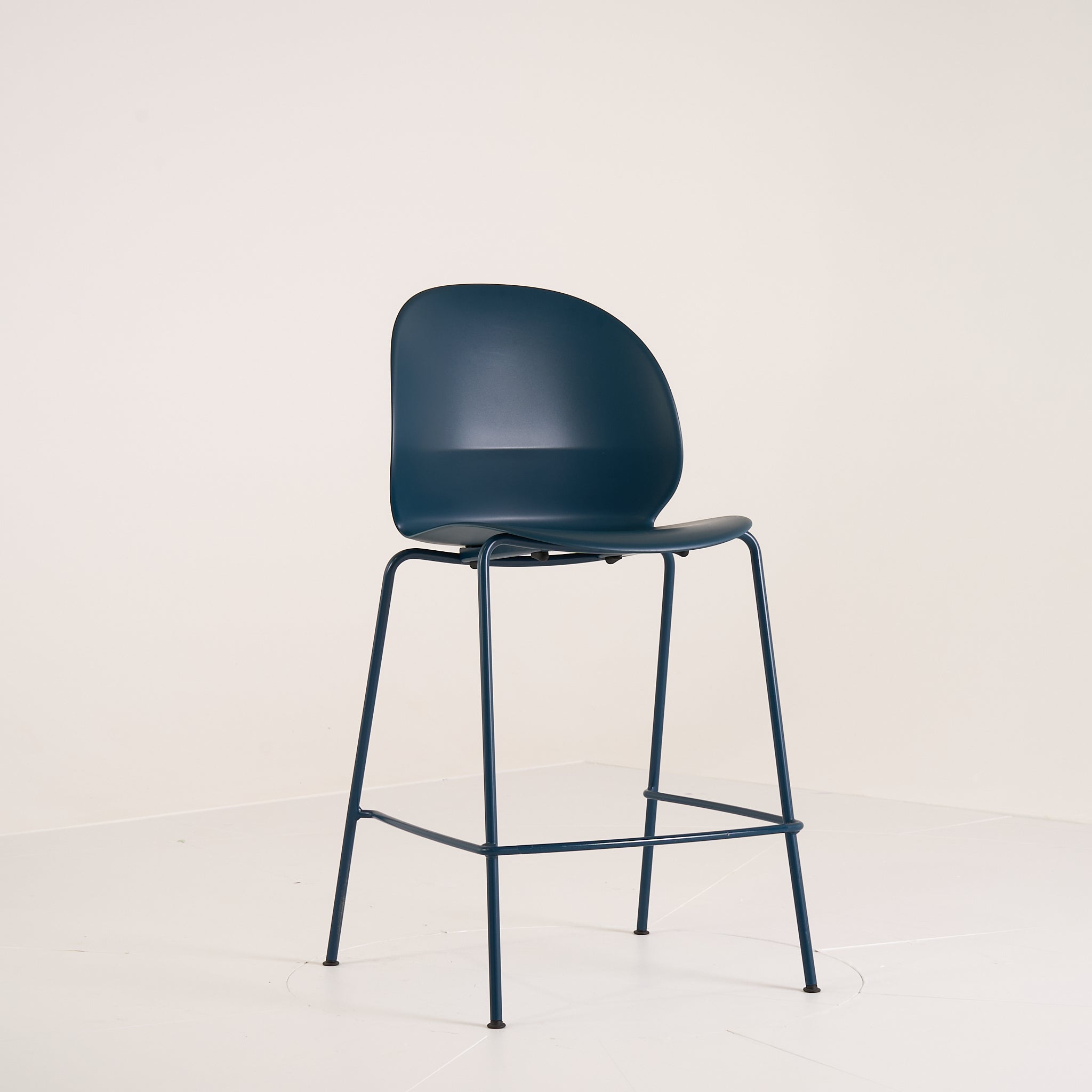Recycle Counter Stool by Fritz Hansen in Dark Blue / Dark Blue Powder Coated | Project Piece – As-Is | Shop Now | MO-FHA-N02_40-88-Hero Image-1