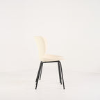 Hana Chair Un-Upholstered (Set of 2) by Moooi in Oyster White / Non-Stackable Black Legs | Project Piece – As-Is | Shop Now | MO-MOO-8718282380391-1432-Hero Image-3