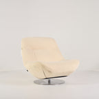 Manarola Swivelling Armchair by Ligne Roset in Alcantara Eggshell | Project Piece – As-Is | Shop Now | MO-LIR-14090200-1198-Hero Image-2