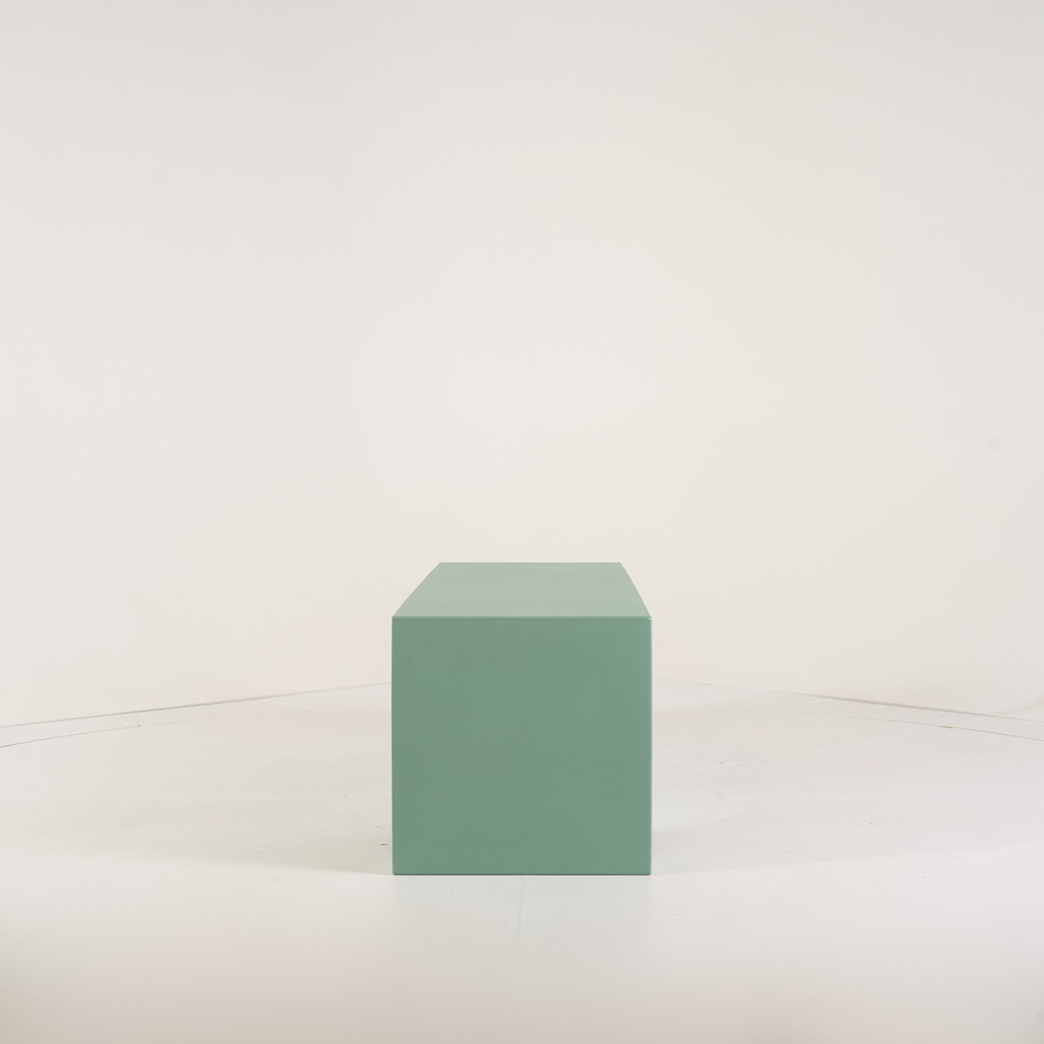 Vignelli Bench by Heller in Medium / Celadon | Floor Sample – Very Good | Shop Now | MO-HLR-1034_29-1364-Hero Image-3