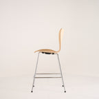 Series 7 Counter Stool by Fritz Hansen in Beech / Chrome | Floor Sample – Very Good | Shop Now | MO-FHA-3187-53-Hero Image-4