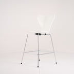 Series 7 Counter Stool by Fritz Hansen in Lacquered White / Chrome | Floor Sample – Very Good | Shop Now | MO-FHA-3187-54-Hero Image-2