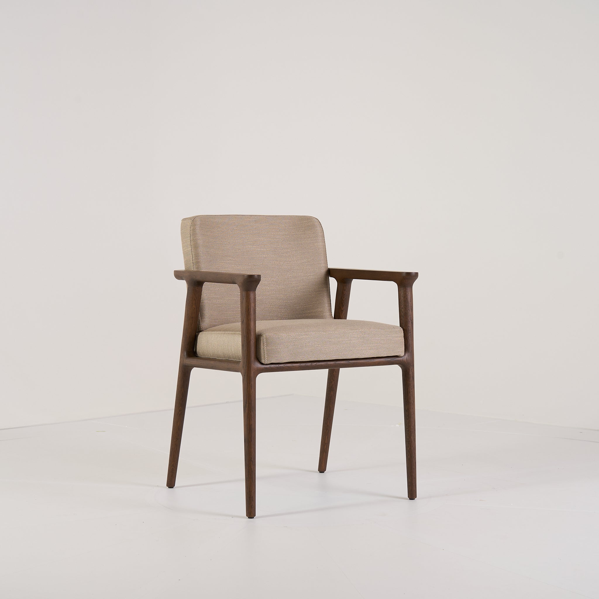 Zio Dining Chair by Moooi in Ronan, Gravel, Cinnamon | Open Box – Excellent | Shop Now | MO-MOO-8718282742571-143-Hero Image-2