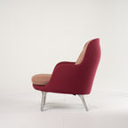 Fri Chair by Fritz Hansen in Floraistic Crisp - Hemp/Rose - Brushed Aluminum | Floor Sample – Very Good | Shop Now | MO-FHA-JH4-43-Hero Image-1