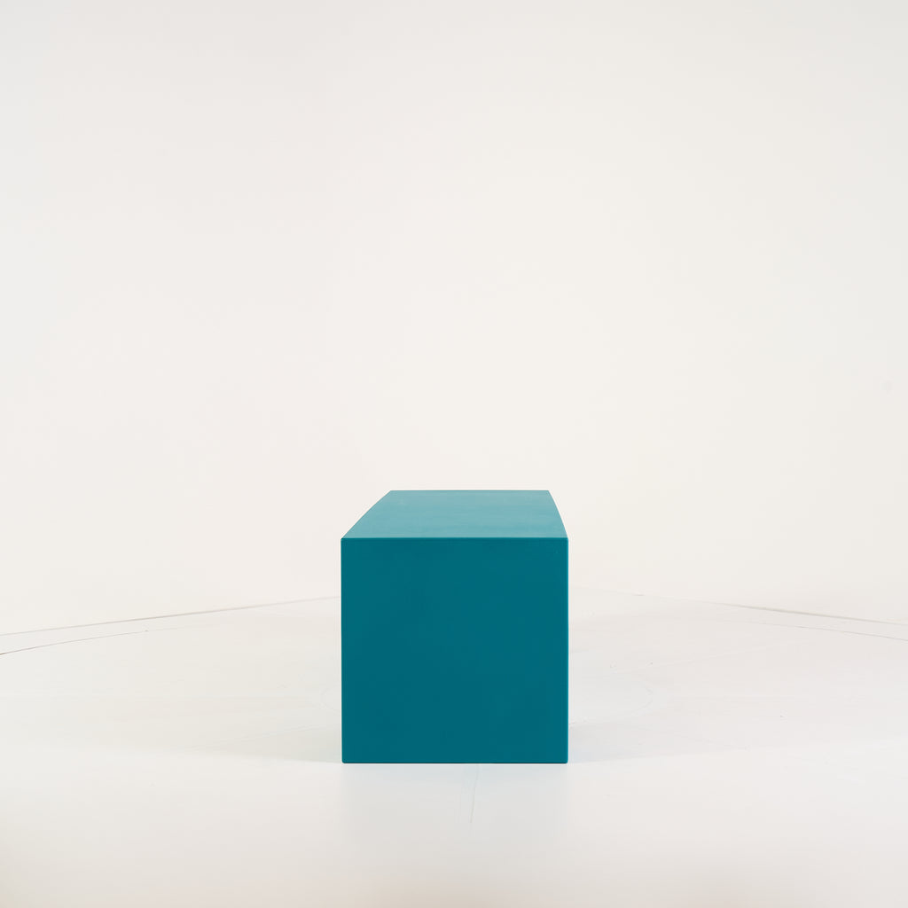 Vignelli Bench 60" by Heller in Medium / Turquoise | Floor Sample – Very Good | Shop Now | MO-HLR-1034_28-1362-Hero Image-3
