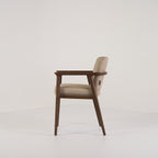 Zio Dining Chair by Moooi in Ronan, Gravel, Cinnamon | Open Box – Excellent | Shop Now | MO-MOO-8718282742571-143-Hero Image-6