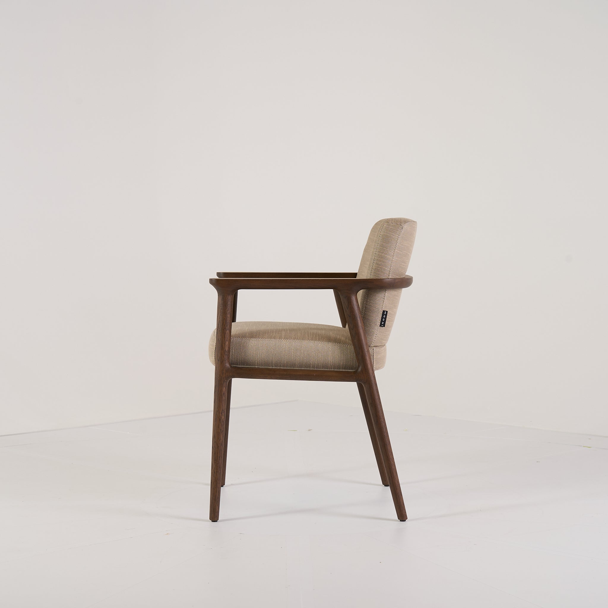 Zio Dining Chair by Moooi in Ronan, Gravel, Cinnamon | Open Box – Excellent | Shop Now | MO-MOO-8718282742571-143-Hero Image-6