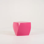 Gehry Left Twist Cube by Heller in Magenta | Floor Sample – Very Good | Shop Now | MO-HLR-1016_07-1394-Hero Image-4