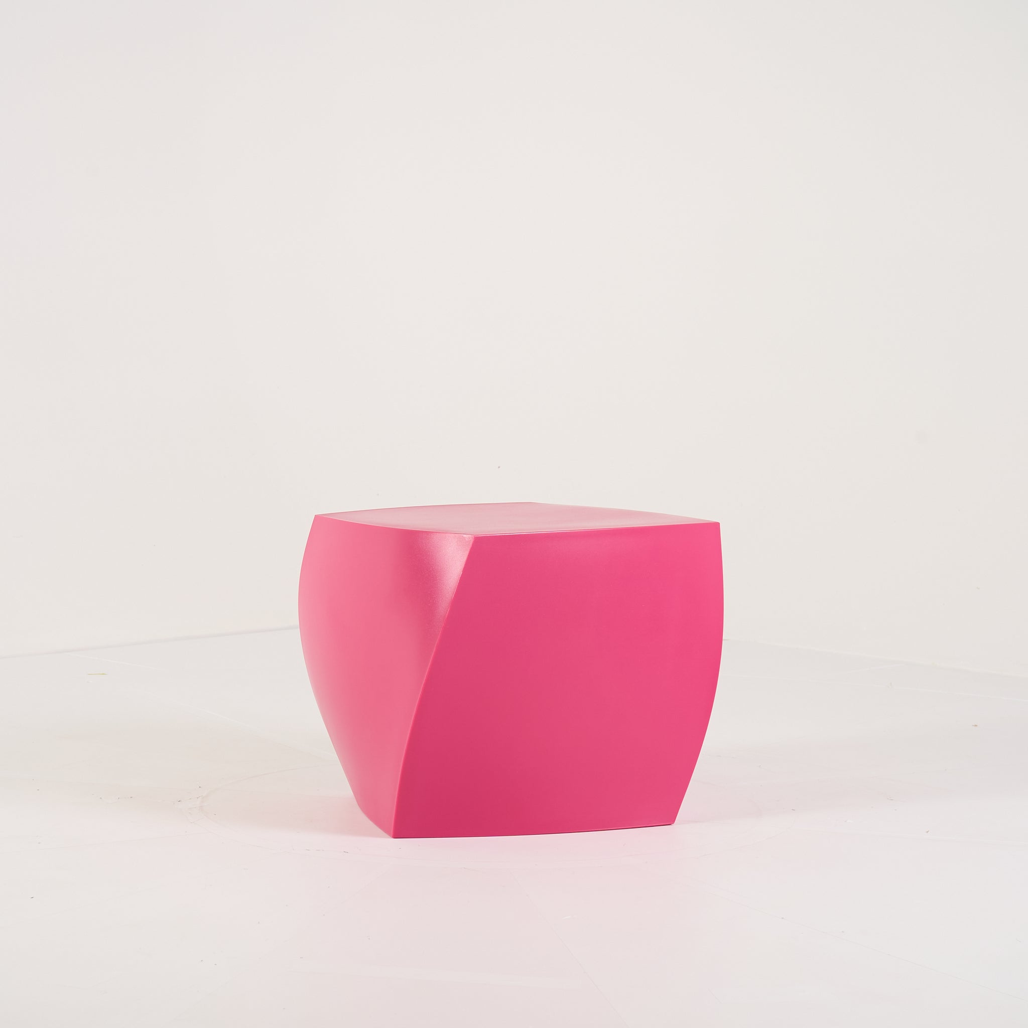 Gehry Left Twist Cube by Heller in Magenta | Floor Sample – Very Good | Shop Now | MO-HLR-1016_07-1394-Hero Image-4