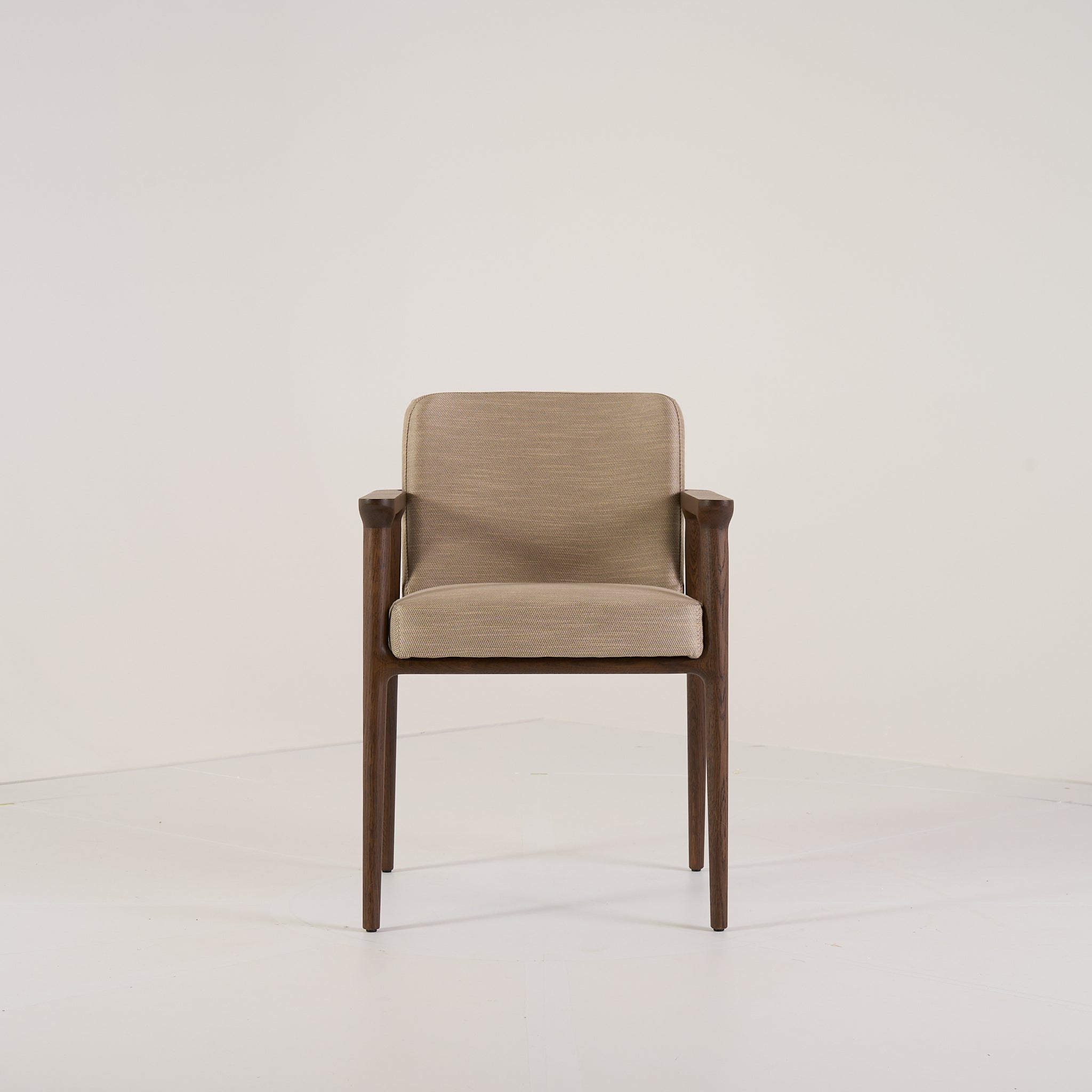 Zio Dining Chair by Moooi in Ronan, Gravel, Cinnamon | Open Box – Excellent | Shop Now | MO-MOO-8718282742571-143-Hero Image-1