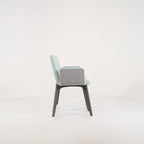 Vik Carver Chair with Arms (Set of 2) by Ligne Roset in Divina Aigue / Steelcut Trio Marine | Floor Sample – Very Good | Shop Now | MO-LIR-10261241-1203-Hero Image-3