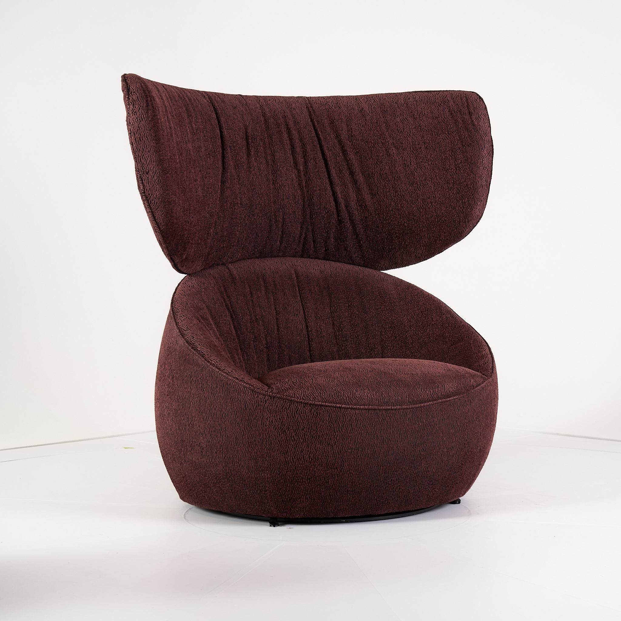 Hana Armchair Wingback by Moooi in Calligraphy Bird / Jacquard Plum | Gently Used – Good | Shop Now | MO-MOO-8718282751986-167-Hero Image-1