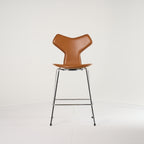 Grand Prix Counter Stool by Fritz Hansen in Walnut / Grace Walnut / Chrome | Floor Sample – Very Good | Shop Now | MO-FHA-3138FRU-46-Hero Image-5