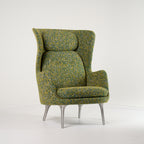 Ro Chair by Fritz Hansen in Atom 964 / Brushed Aluminum | Open Box – Excellent | Shop Now | MO-FHA-JH1-38-Hero Image-4