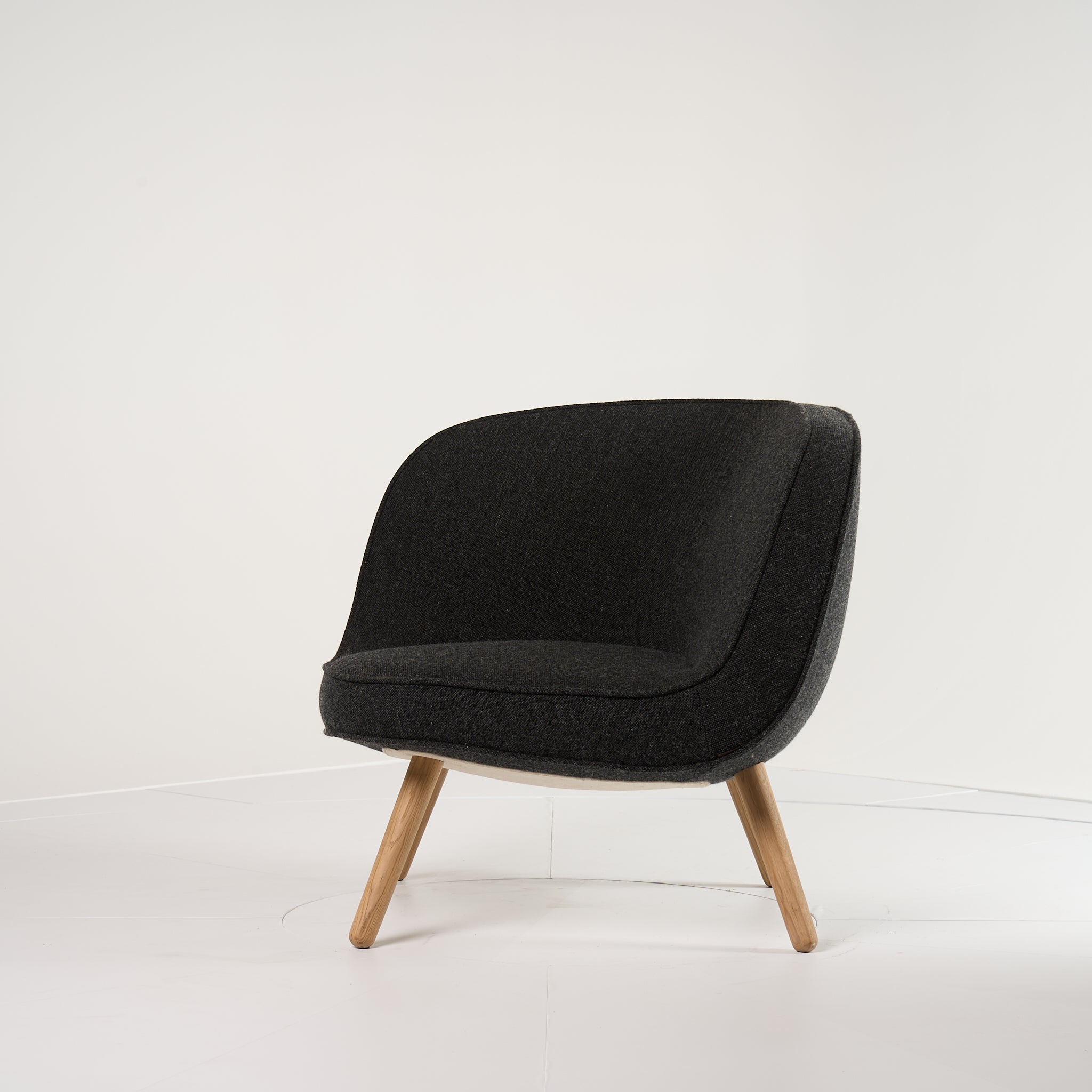 Via57  by Fritz Hansen in Hallingdal 180 - Charcoal  / Oak | Open Box – Excellent | Shop Now | MO-FHA-BI01-33-Hero Image-3