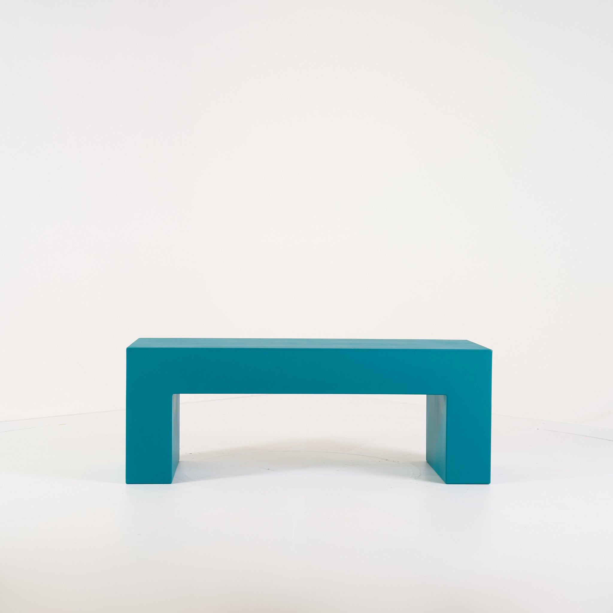 Vignelli Bench by Heller in Small / Turquoise | Floor Sample – Very Good | Shop Now | MO-HLR-1035_28-1354-Hero Image-5