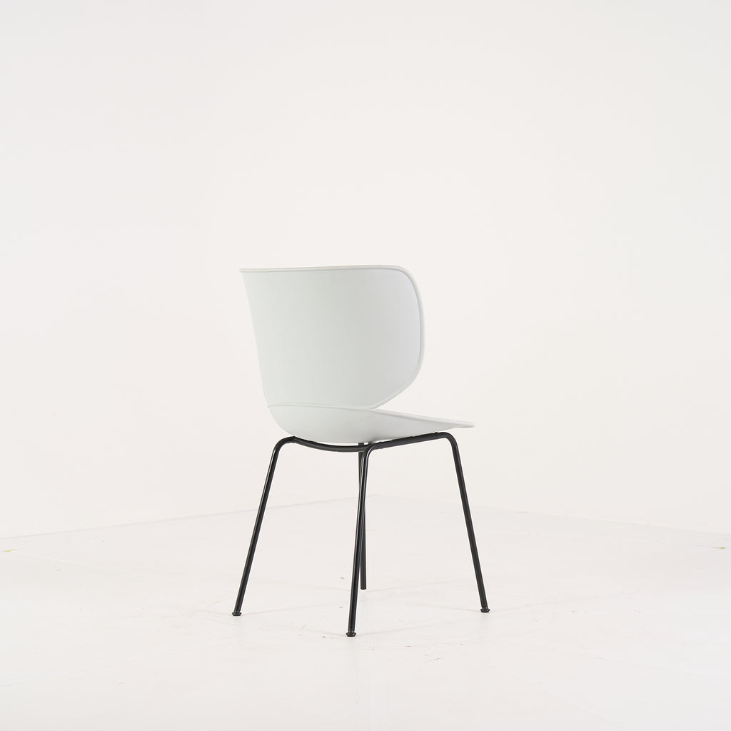 Hana Chair Un-Upholstered  by Moooi in Concrete Grey / Non-Stackable Black Legs | Project Piece – As-Is | Shop Now | MO-MOO-8718282380315-1444-Hero Image-4