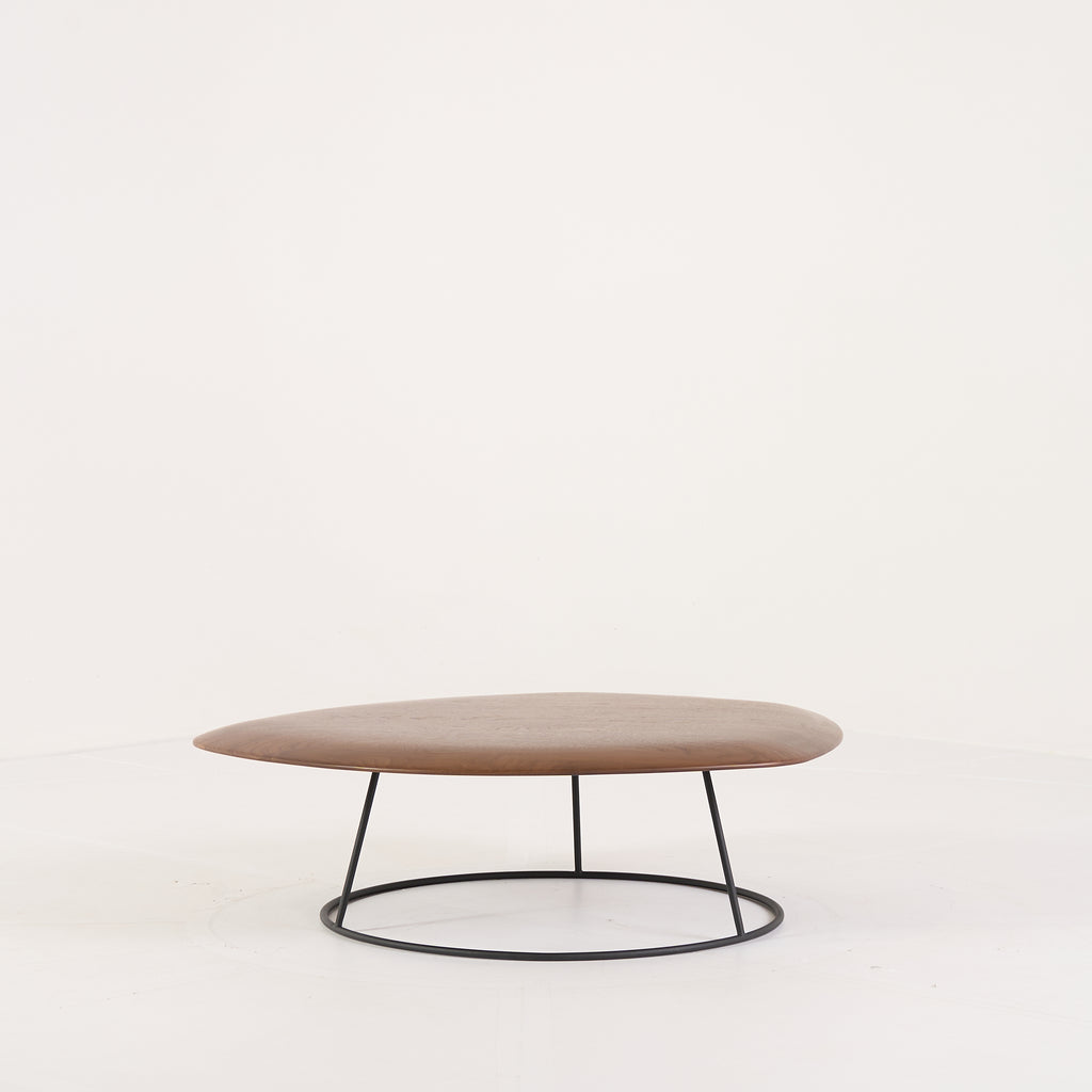Pebble Low Table Small by Ligne Roset in Convex Top, Solid Wood | Floor Sample – Very Good | Shop Now | MO-LIR-19960053-1162-Hero Image-1