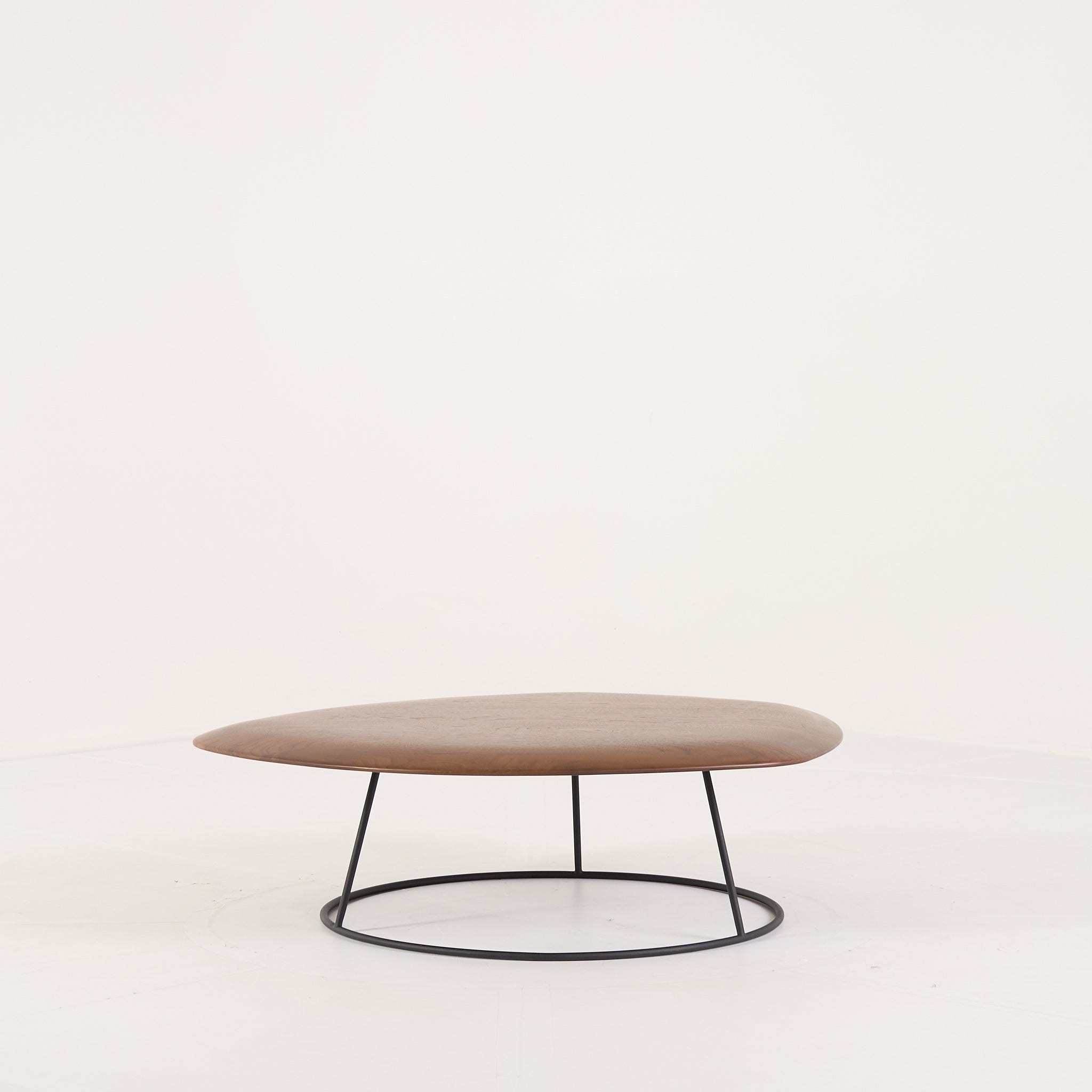 Pebble Low Table Small by Ligne Roset in Convex Top, Solid Wood | Floor Sample – Very Good | Shop Now | MO-LIR-19960053-1162-Hero Image-1