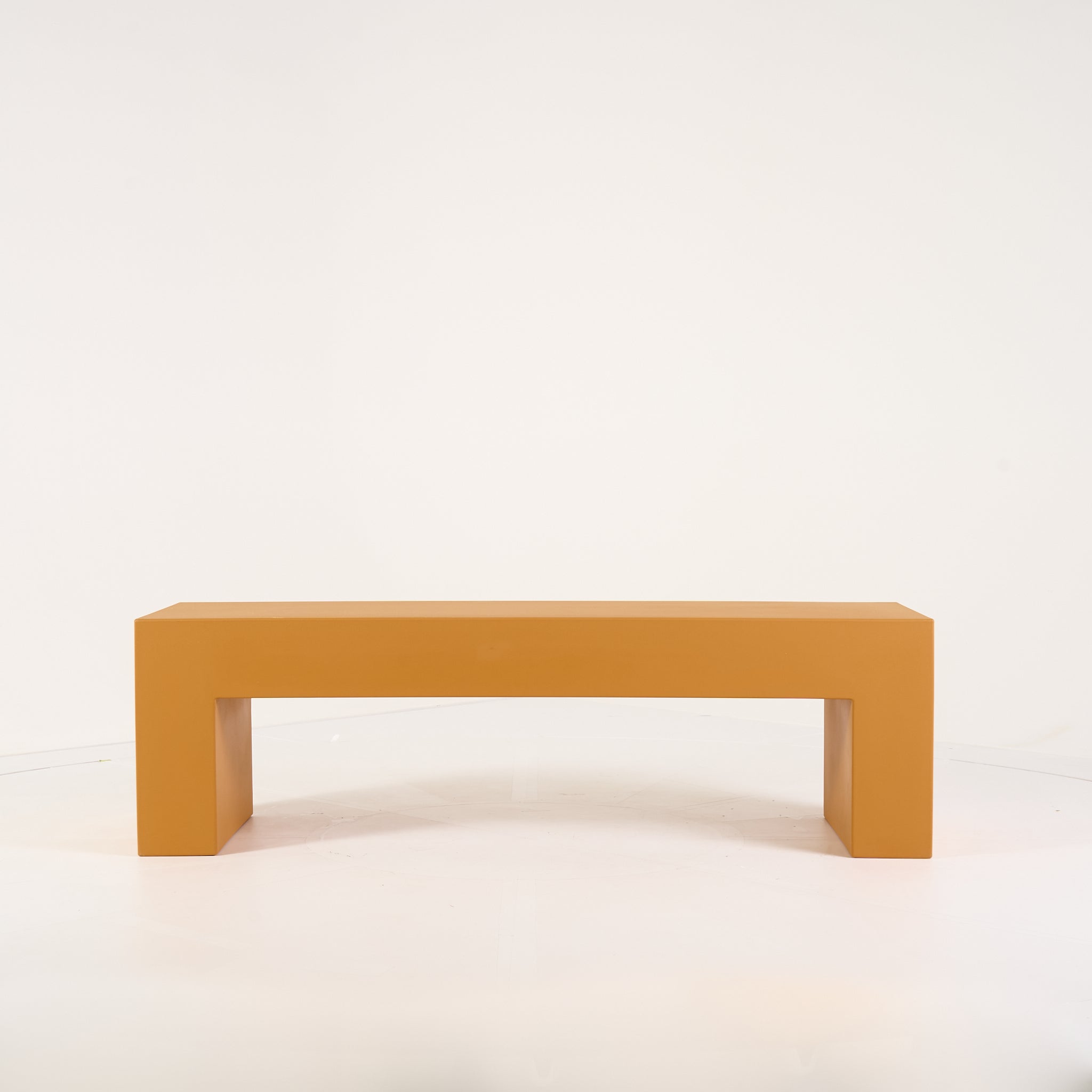 Vignelli Bench by Heller in Medium / Ochre | Well Loved – Fair | Shop Now | MO-HLR-1034_31-1365-Hero Image-1